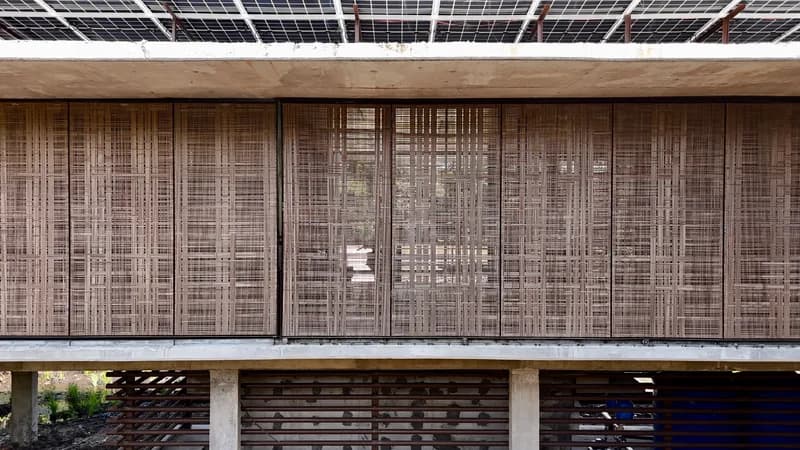 Woven Rattan Facade at Bukit Lima Sarawak