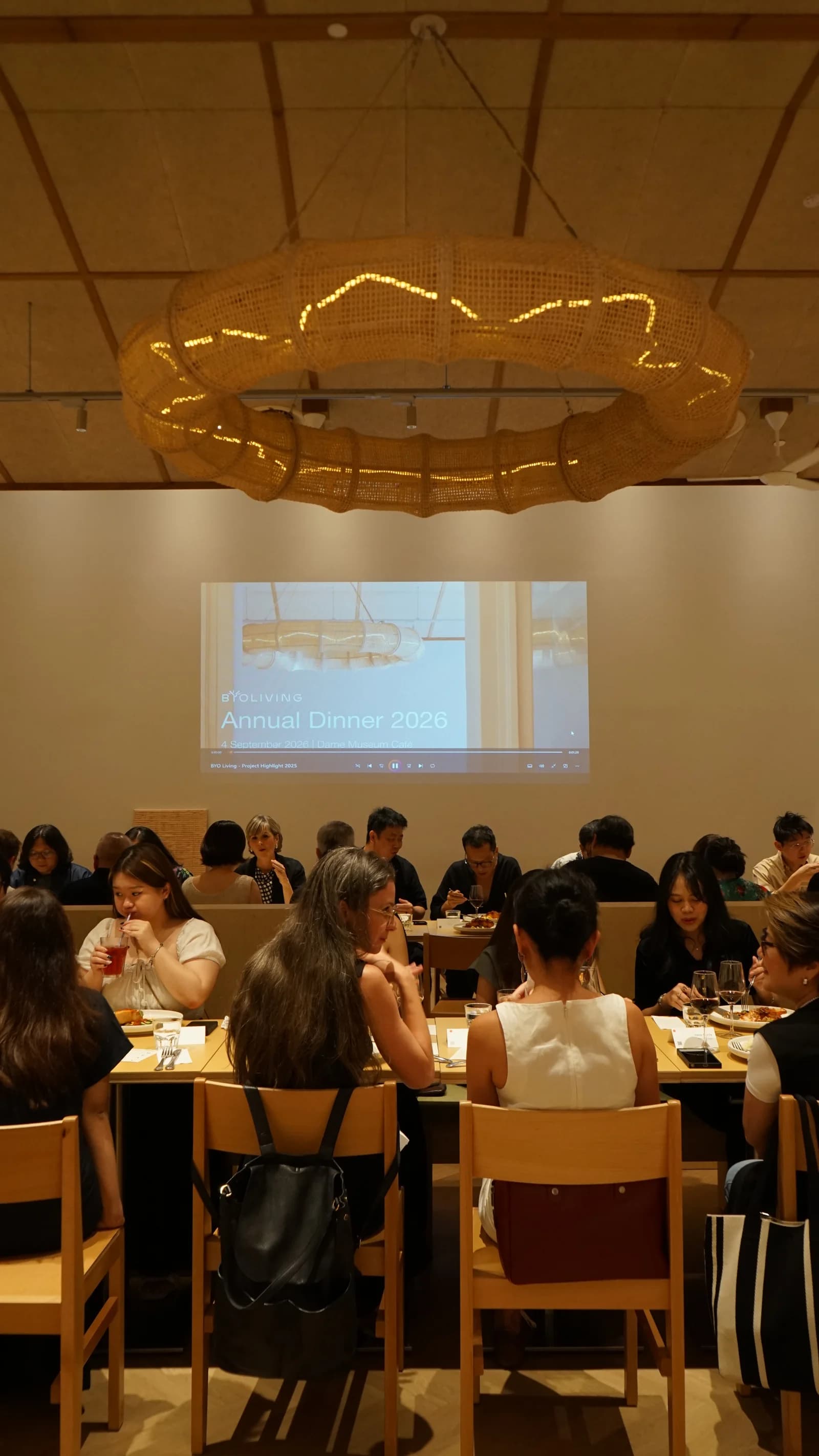 WOW Archipelago Triennale - BYO Living annual dinner at Dame Museum Cafe, September 2026
